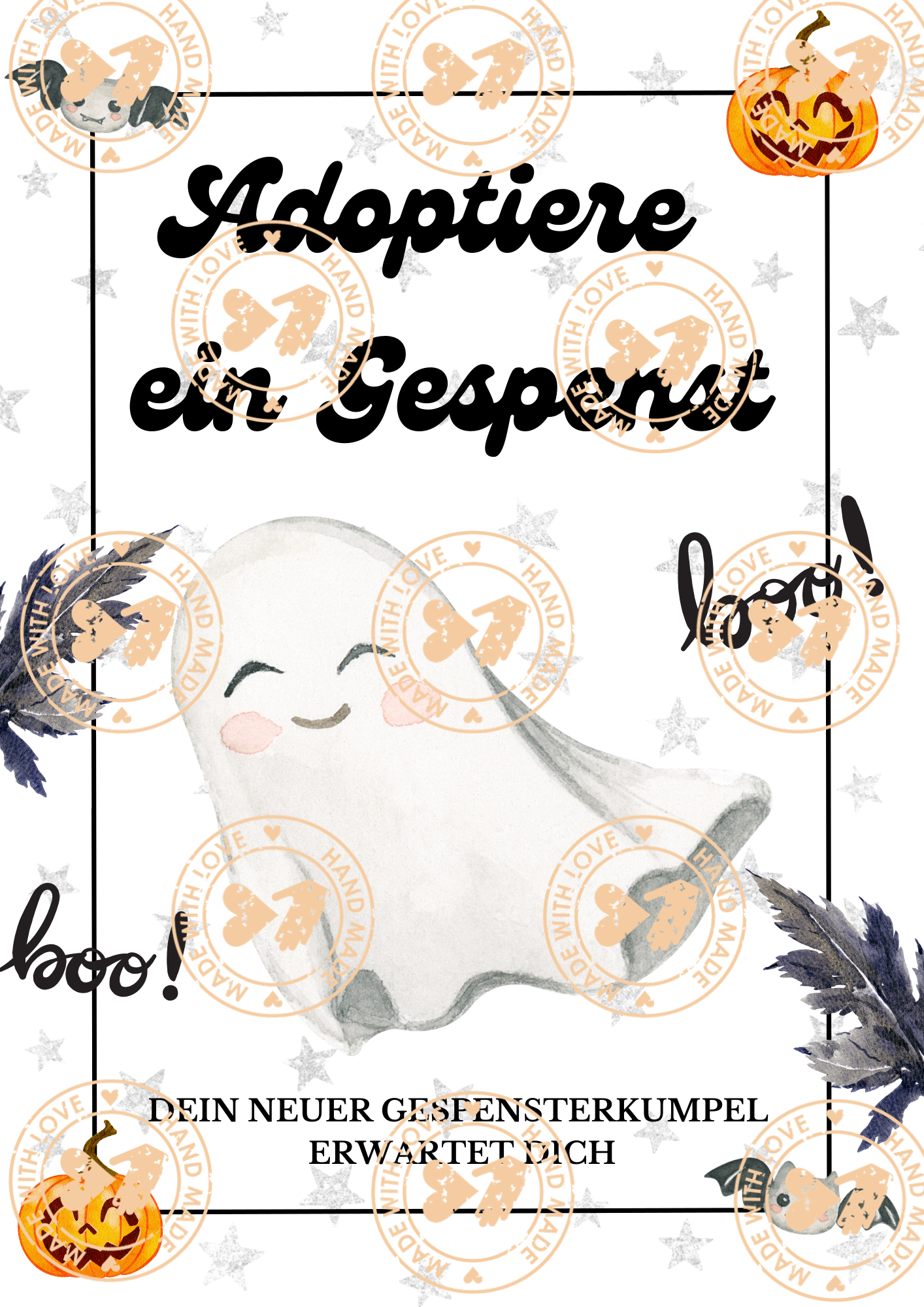 Adoptiere ein Gespenst Vorlagen | Die kleine Fetenkiste | Halloween für Kinder Geisterparty