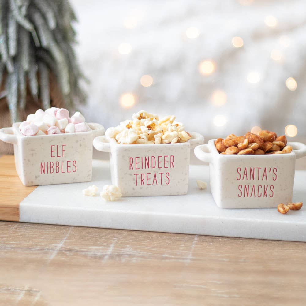 Set mit 3 Schüsselchen für  Weihnachten | Die kleine Fetenkiste | Snackschalen aus Keramik