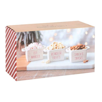 Set mit 3 Schüsselchen für  Weihnachten | Die kleine Fetenkiste | Snackschalen aus Keramik