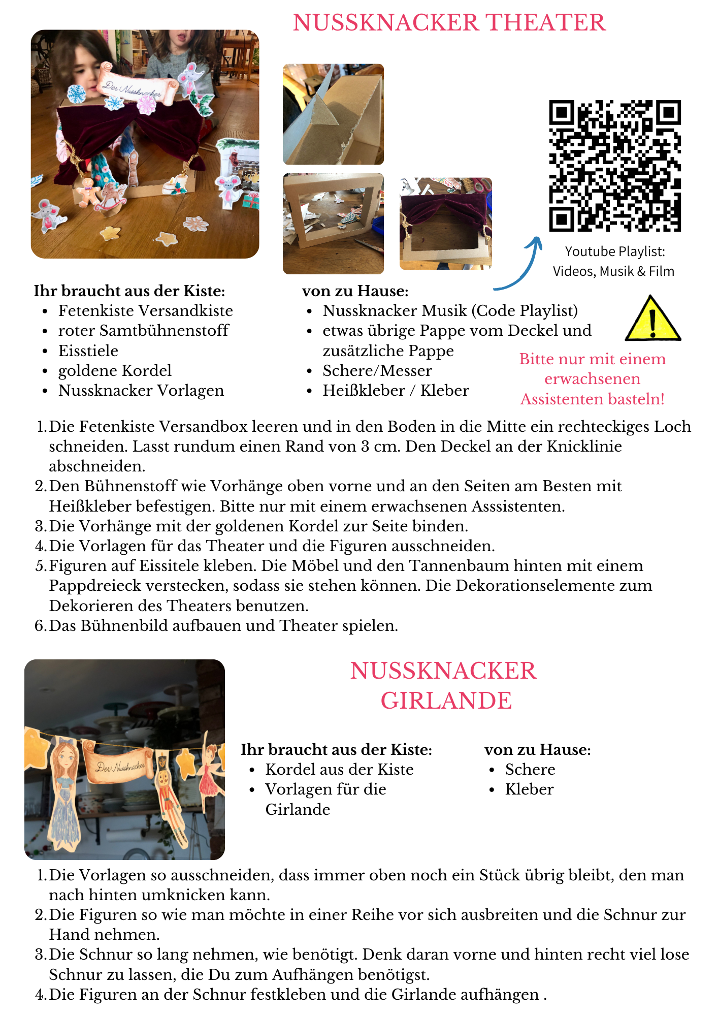 Nussknacker Pappteller | Die kleine Fetenkiste | My Mind‘s Eye Nutcracker Paper Plate Weihnachten mit Kindern Nussknacker Ballett