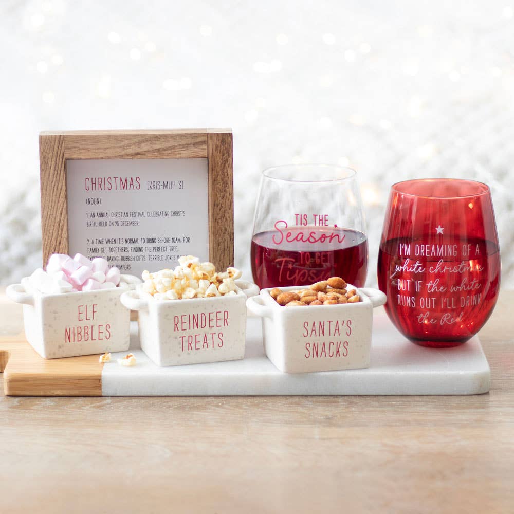 Set mit 3 Schüsselchen für  Weihnachten | Die kleine Fetenkiste | Snackschalen aus Keramik