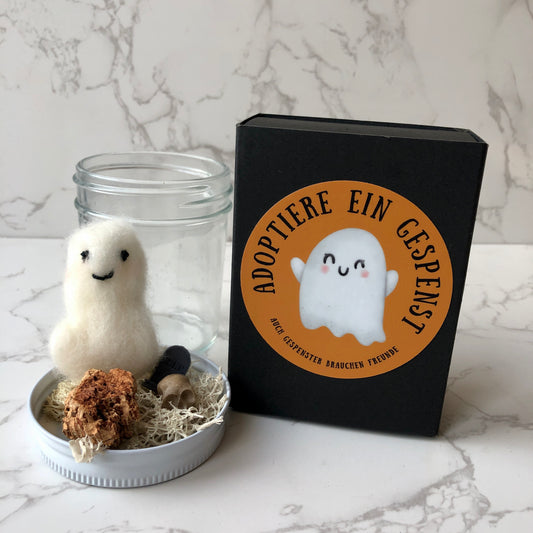 Adoptiere ein Gespenst zu Halloween | Die kleine Fetenkiste | Filzgeist Filzgespenst für Kinder mit zu Hause
