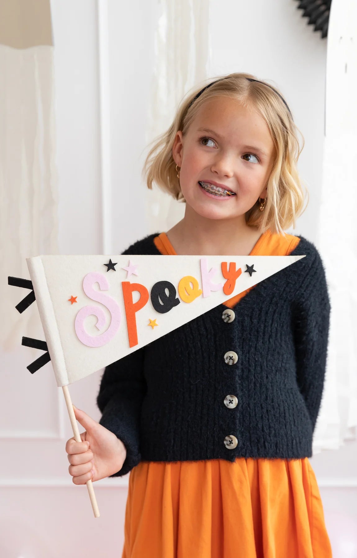 Filz Wimpel "Spooky" | Die kleine Fetenkiste | Halloween Dekoration für Kinder  My Mind‘s Eye 