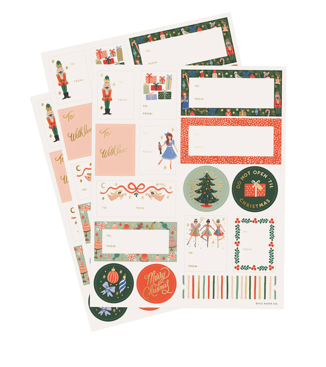 45 Nussknacker Geschenkaufkleber Rifle Paper Co. | Die kleine Fetenkiste |Nutcracker Sticker Set
Holiday Sticker & Labels