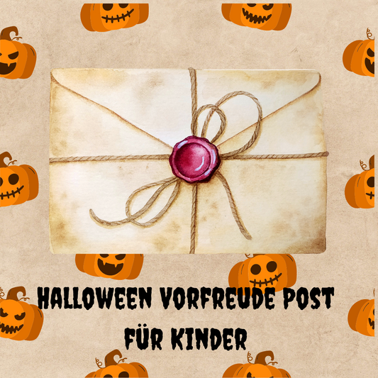 Halloween Vorfreude Post für Kinder | Die kleine Fetenkiste | Mini Bastelset zum Naschen, Basteln, Dekorieren