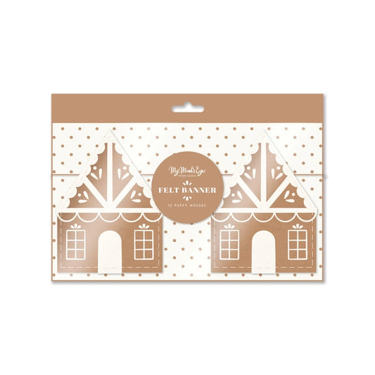 Lebkuchenhaus-Girlande aus Filz von My Mind's Eye | Die kleine Fetenkiste | Dekoration für Weihnachten mit Kinder