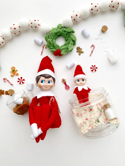 Weinachten Knete "Elf on the Shelf im Glas" | Die kleine Fetenkiste|  Knete Spielteig für sensorisches Spielen von Earth Grown KidDoughs