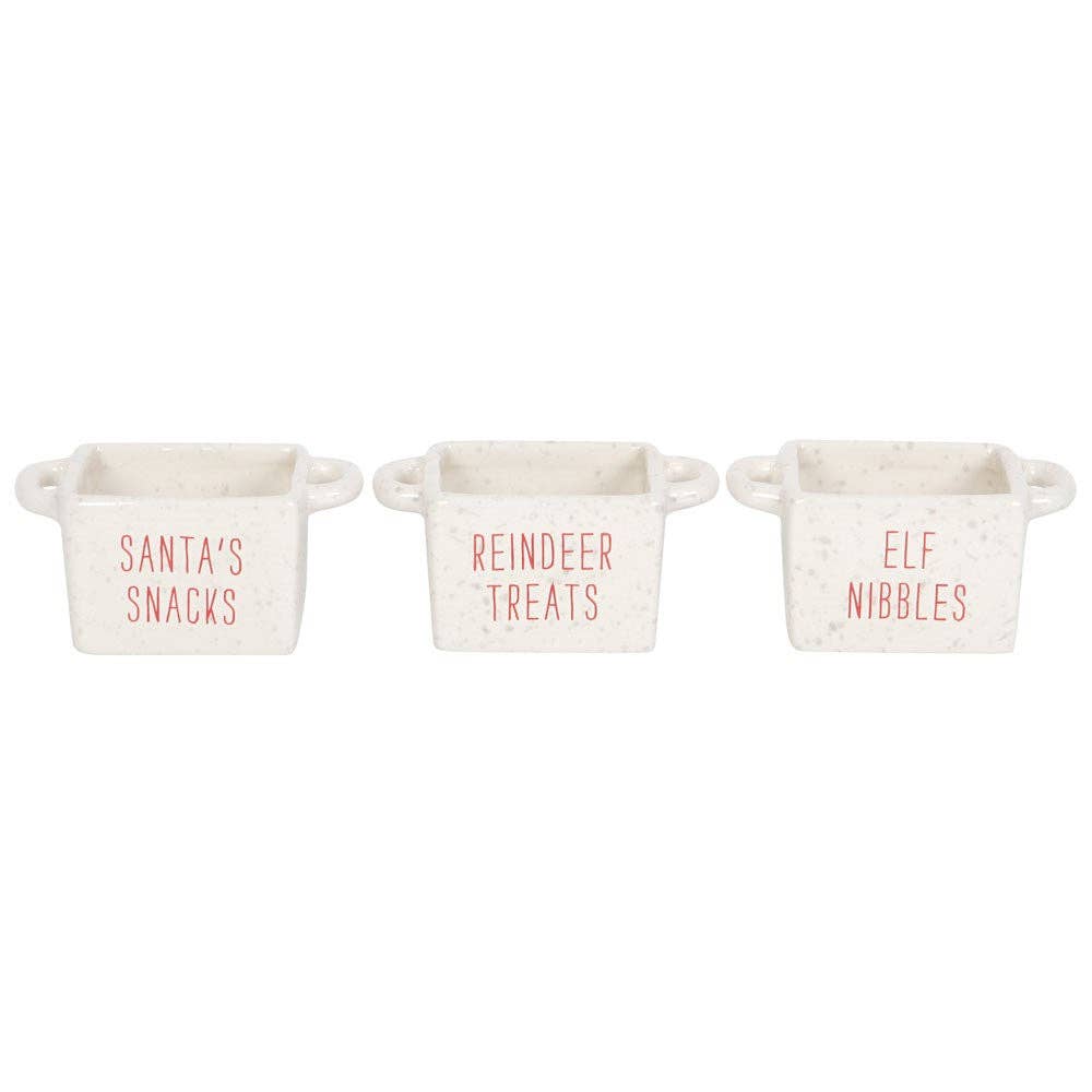 Set mit 3 Schüsselchen für  Weihnachten | Die kleine Fetenkiste | Snackschalen aus Keramik