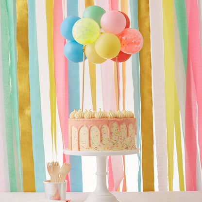 Meri Meri Kuchenaufsatz Tortenaufsazt Mini Ballongirlande Set | Die kleine Fetenkiste | Rainbow Balloon Cake Topper Kit