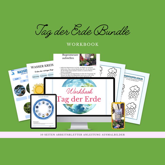 Tag der Erde Workbook für Kinder | Printable Ausmalbilder Anleitungen | Die kleine Fetenkiste